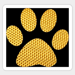 Golden Dog footprint-Black Sticker